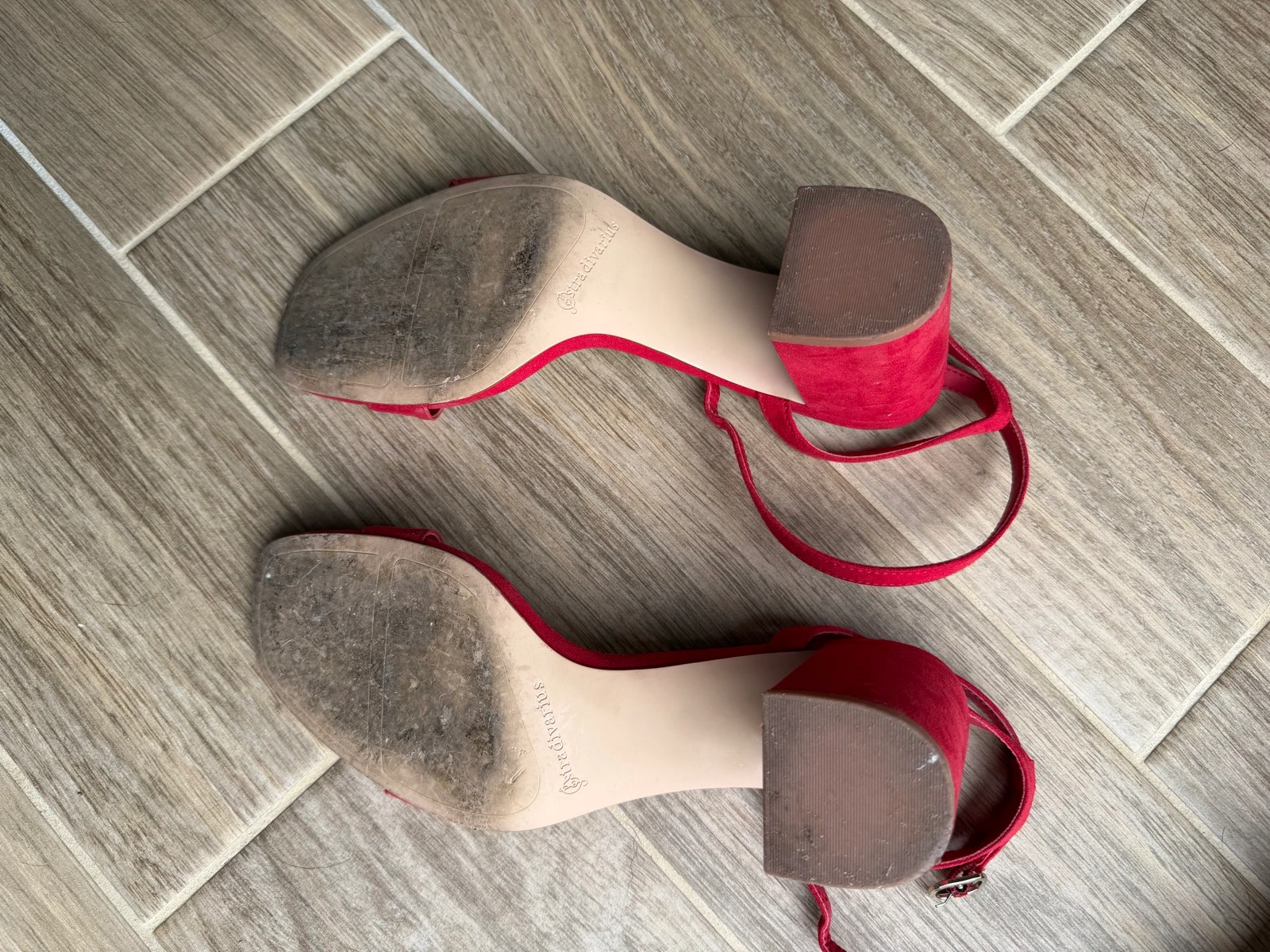 Sandales rouges à talons stradivarius taille 41 – photo 6